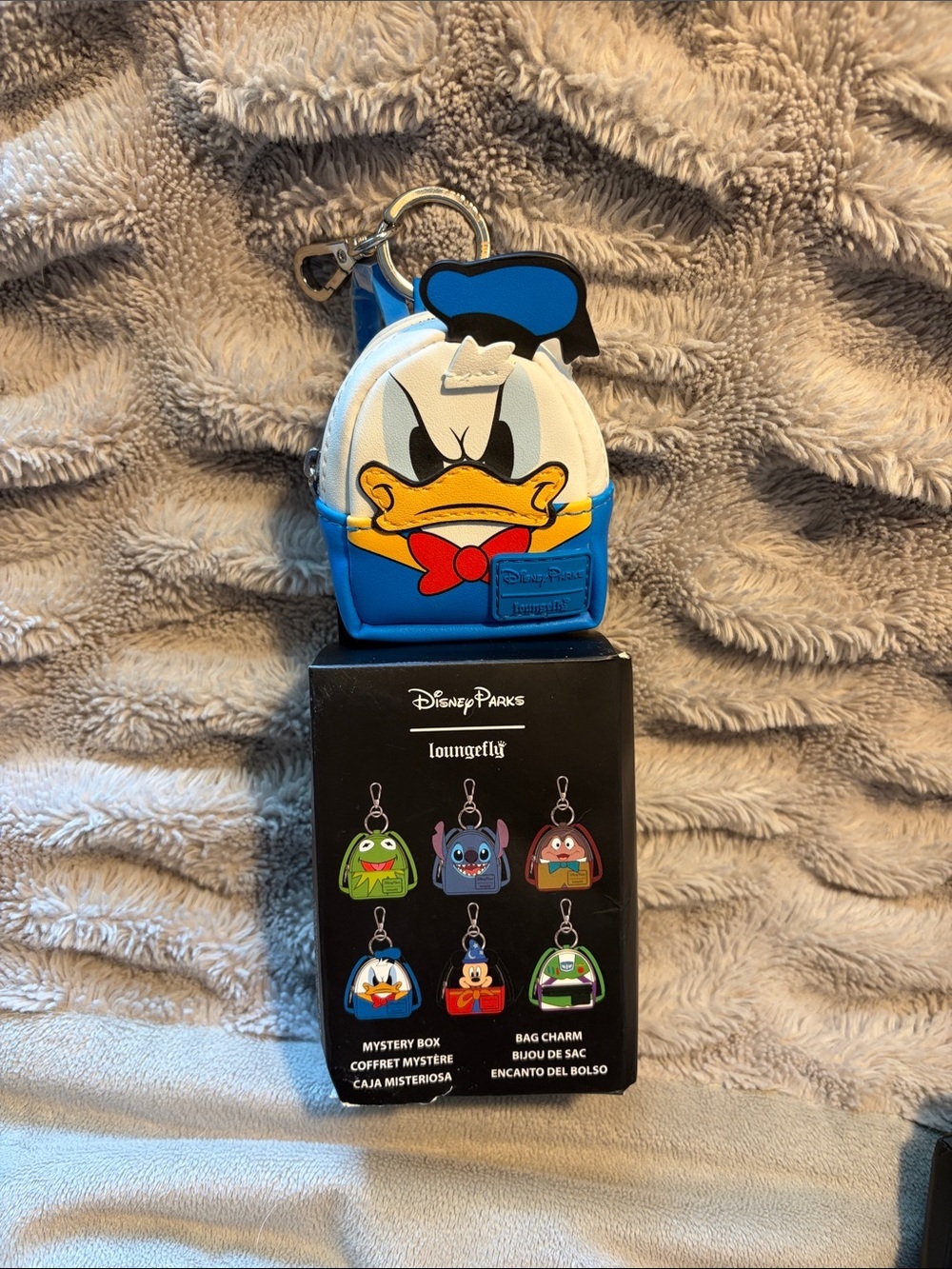 Loungefly Donald Duck Mini Backpack Charm - Blue, White, Yellow, Red